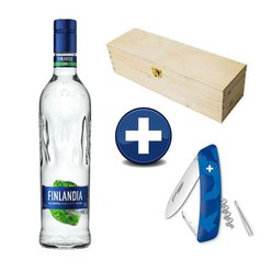 Finlandia Lime 37.5% 1l (dárkové balení nůž Swiza C01 blue)